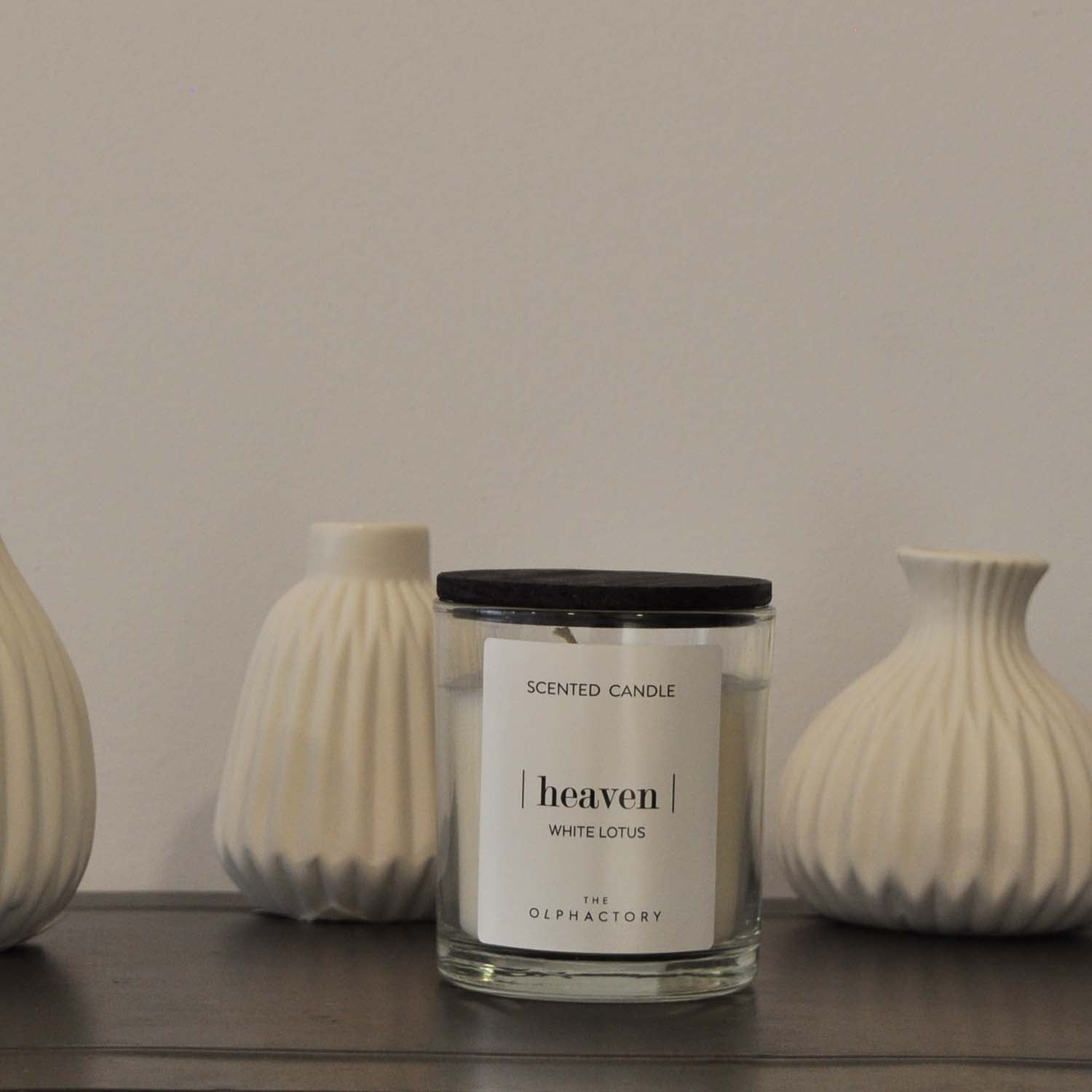 Scented Candle- 40h- The Olphactory Black- Heaven- White Lotus