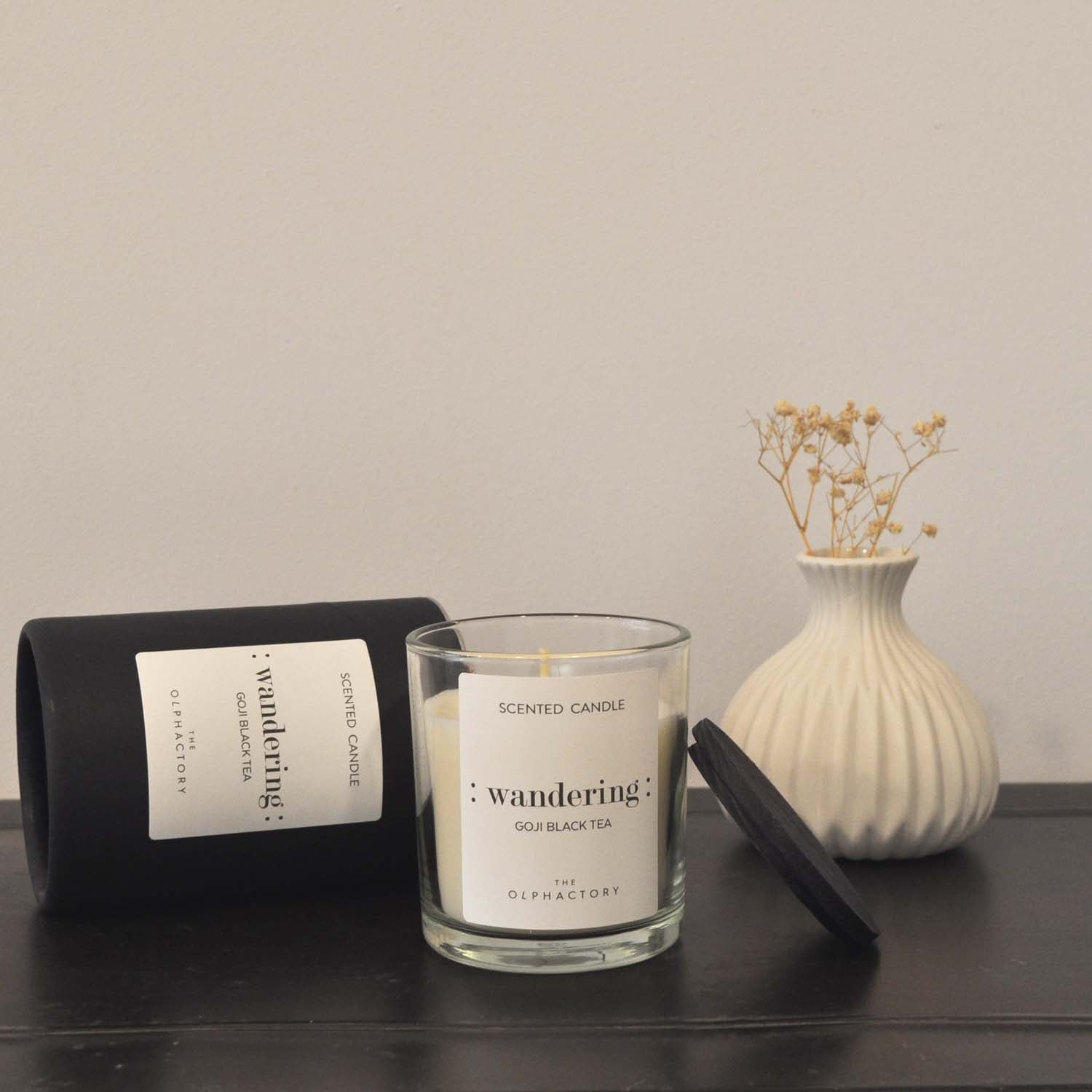 Scented Candle 40h- The Olphactory Black- Wandering- Goji