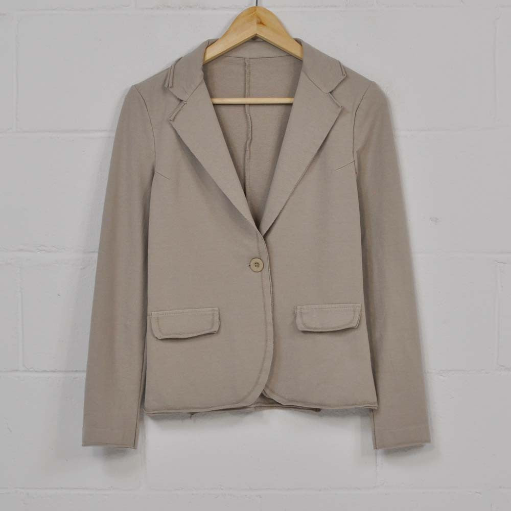 Beige cotton suit jacket