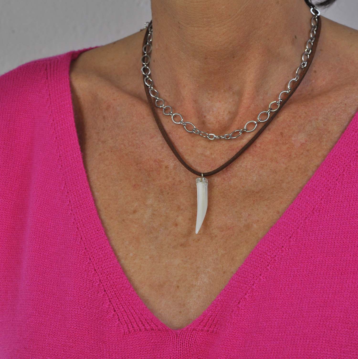 Fine horn necklace