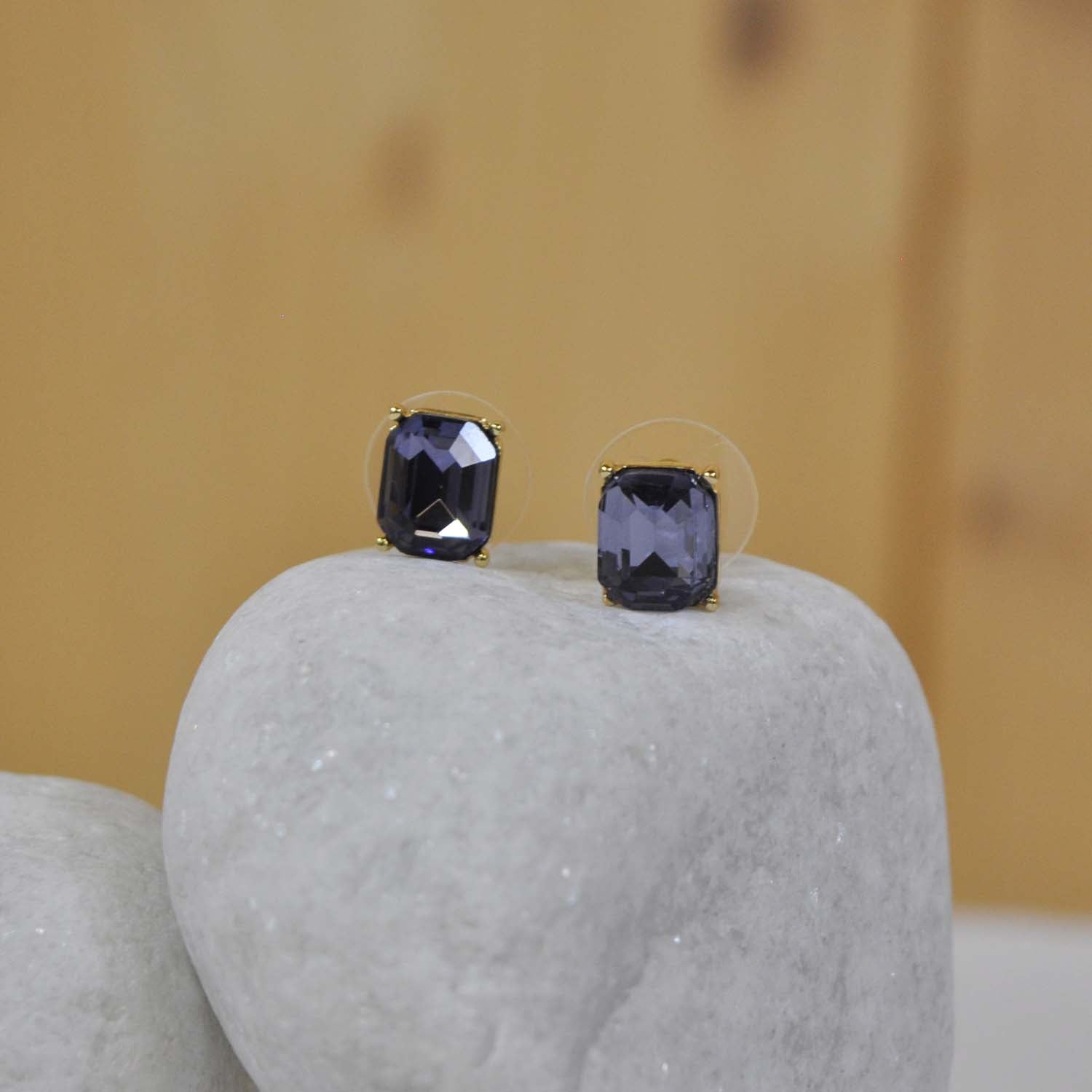 Violet crystal earrings

