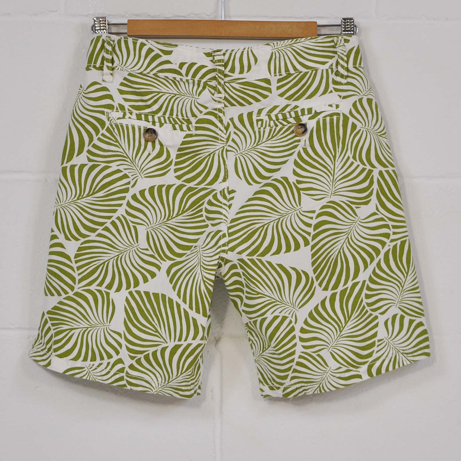 Green printed longline shorts
