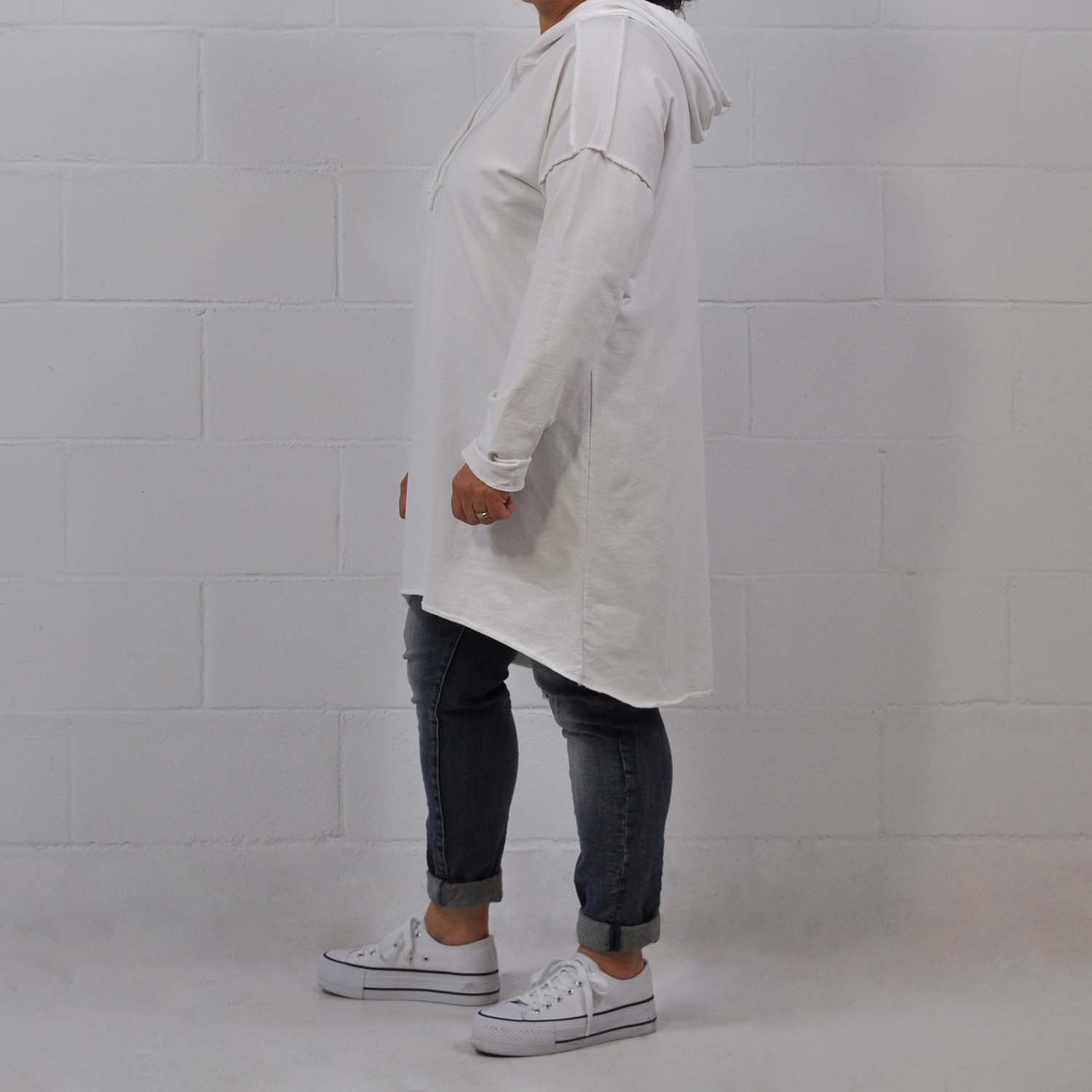 Sweatshirt blanc oversize