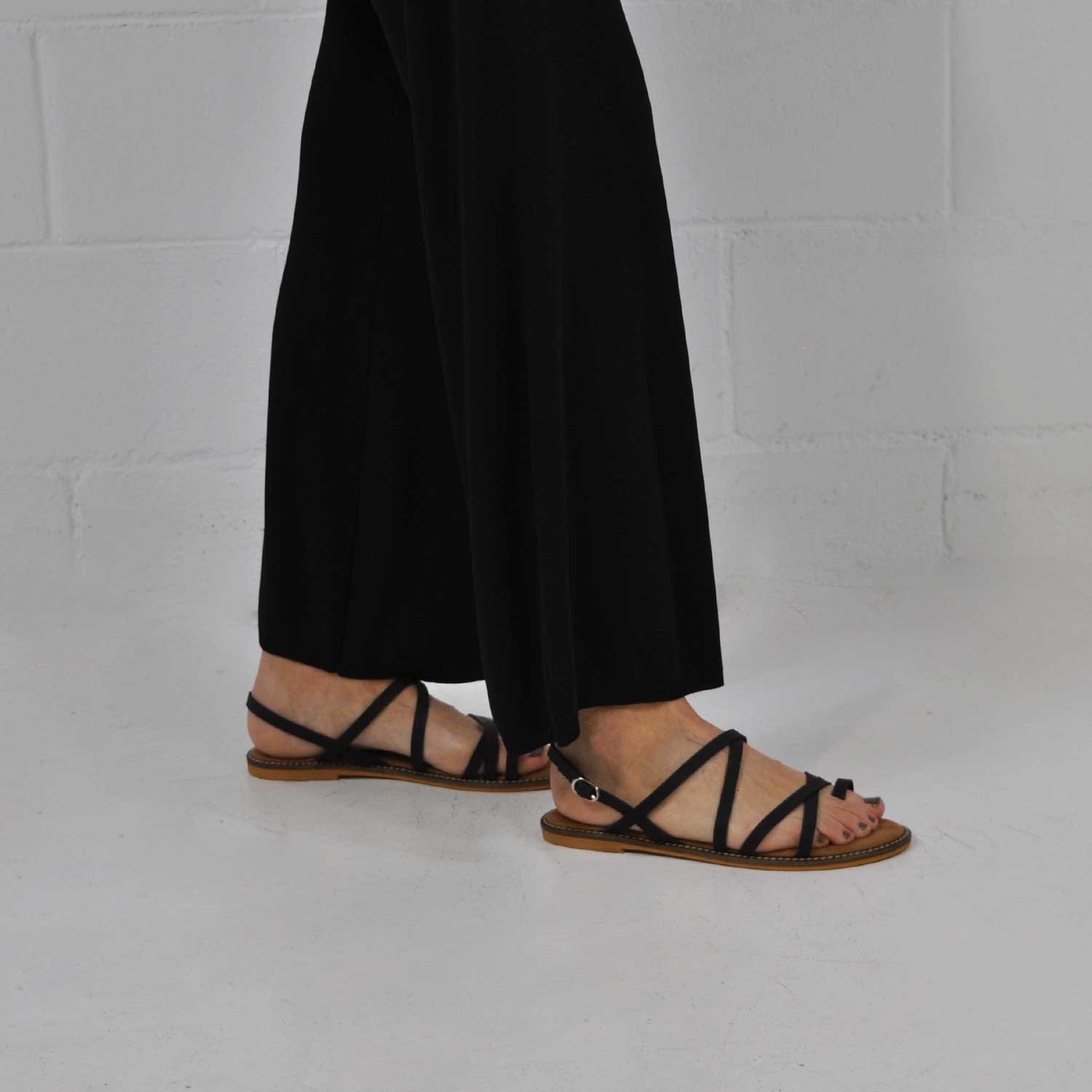 Black straps sandal