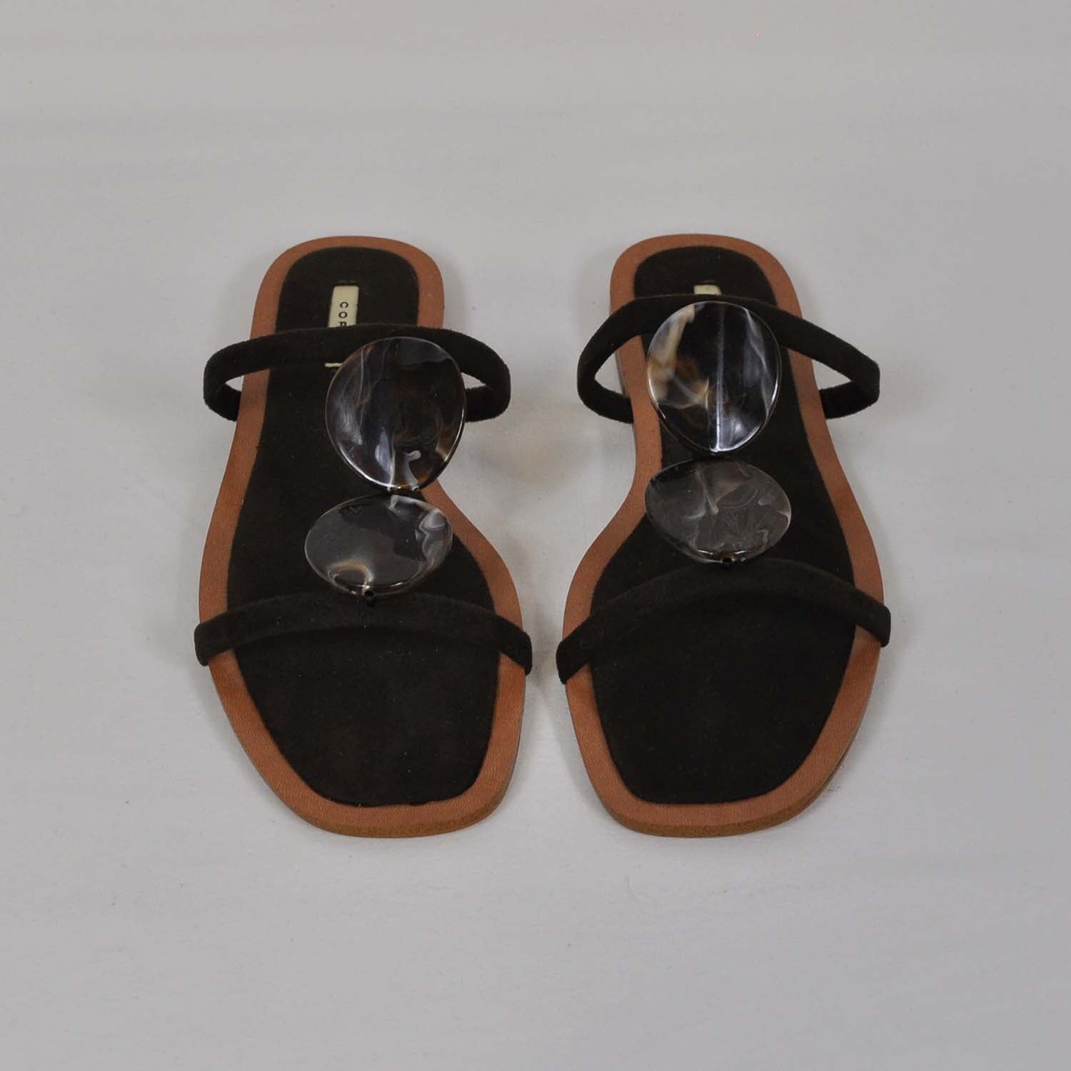 Sandale en nacre marron
