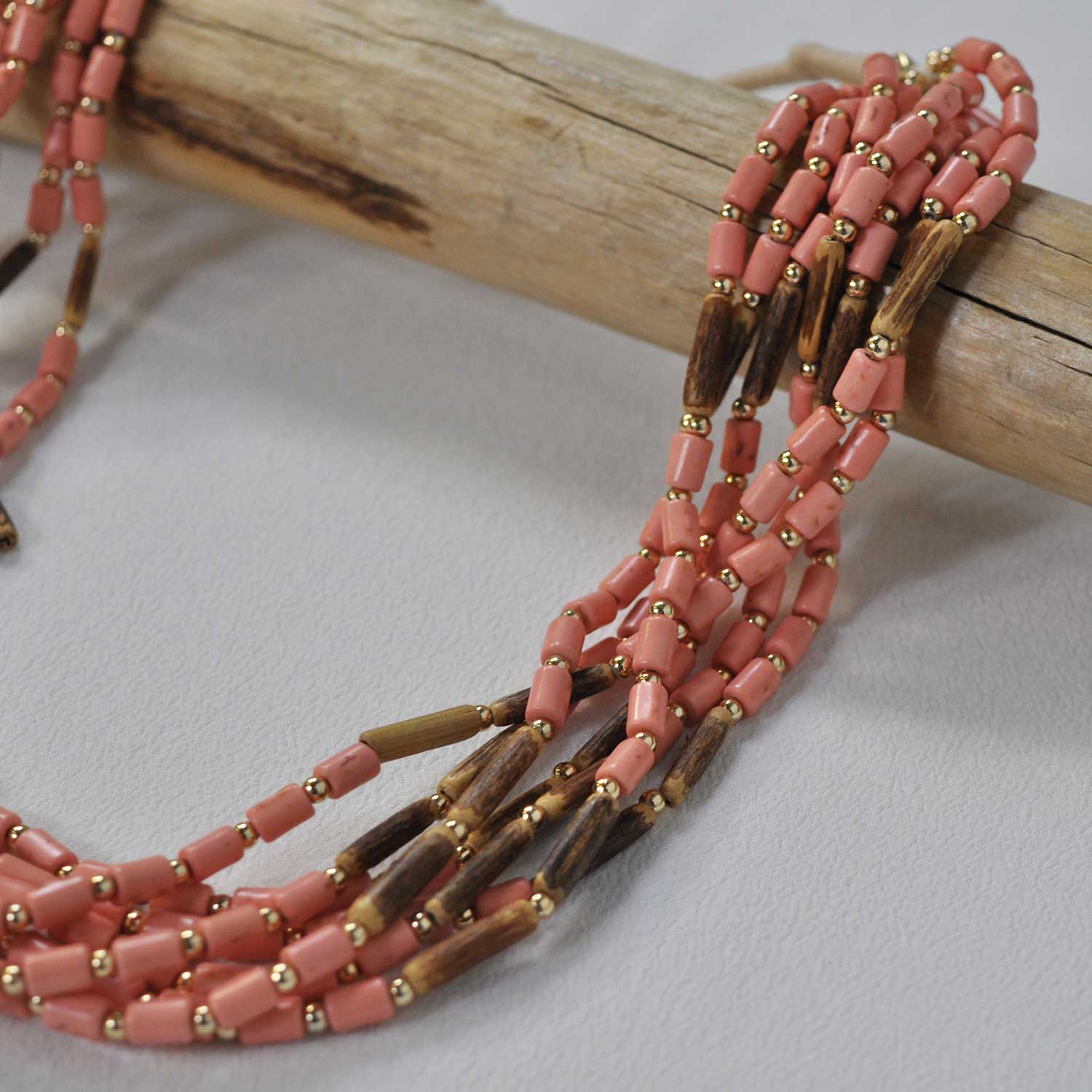 Pink layered necklace
