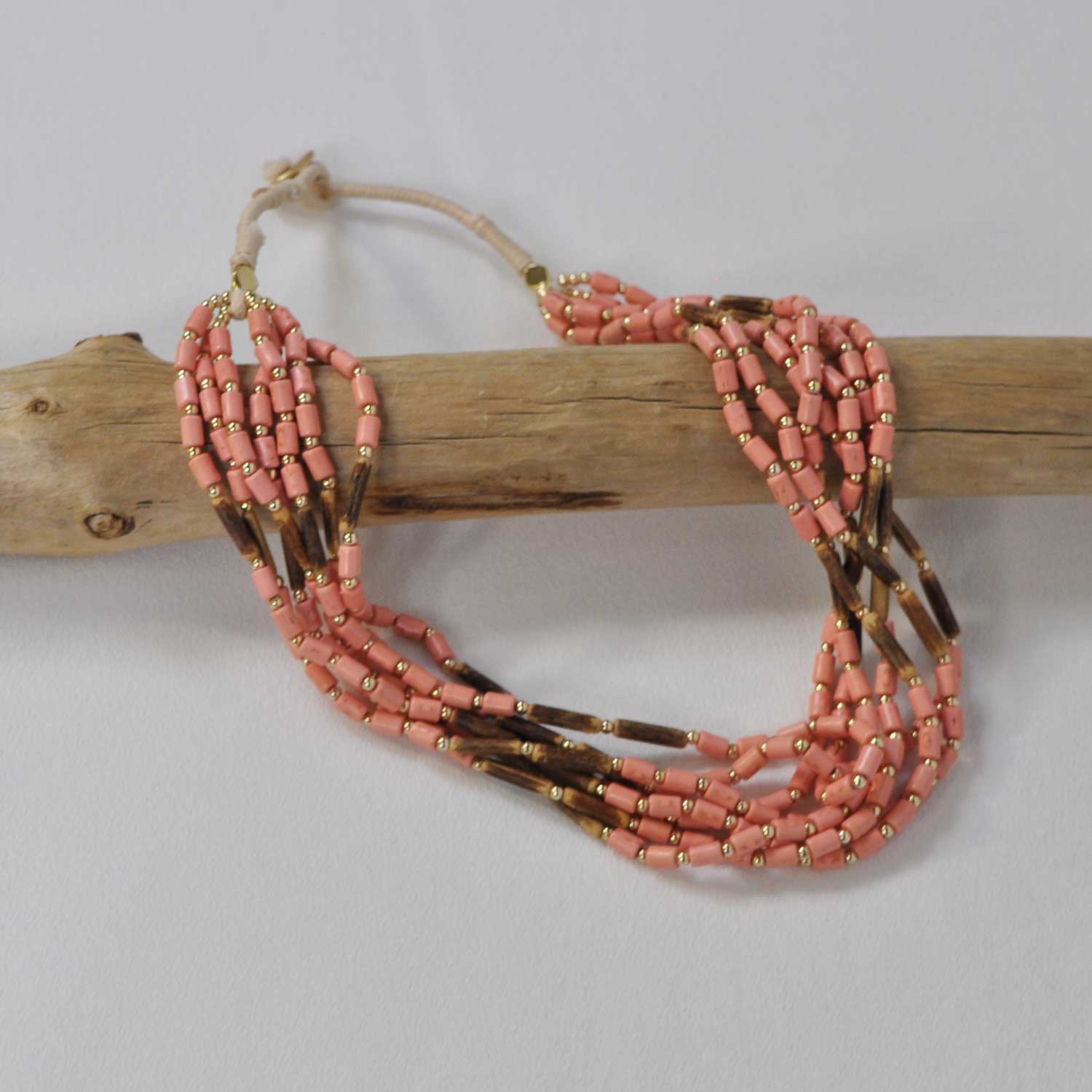 Pink layered necklace