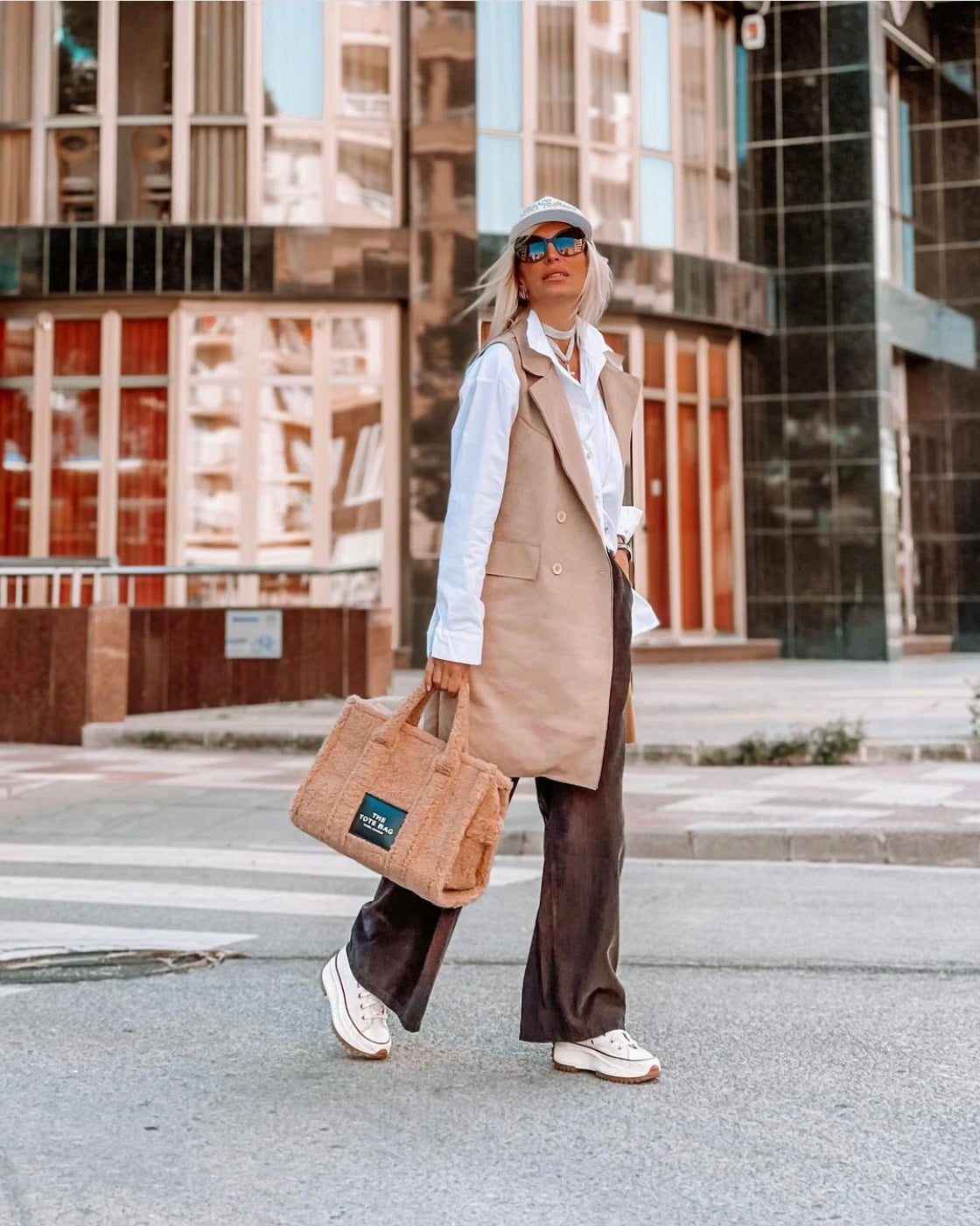 Brown corduroy joggers