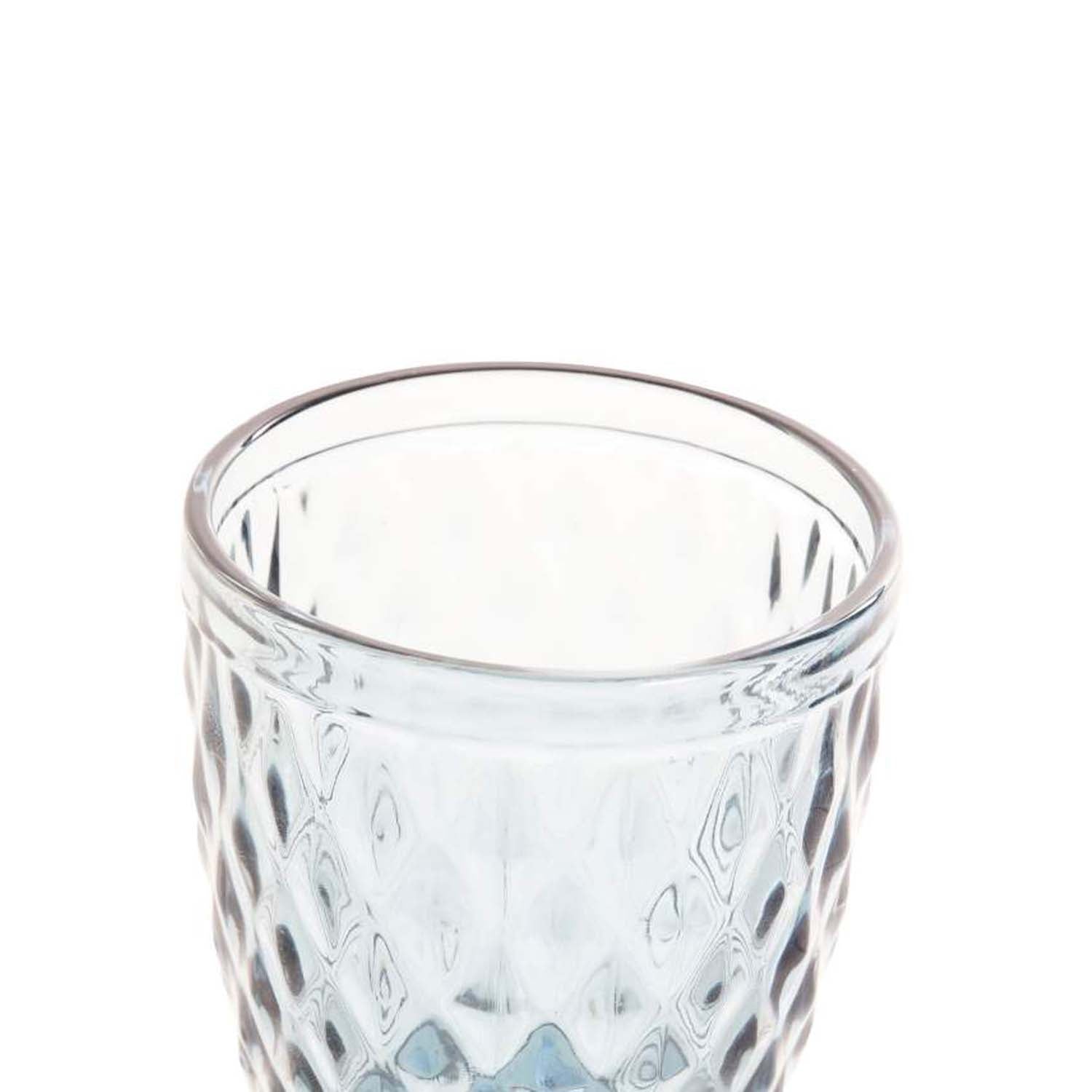 Set vasos cristal grabado azul