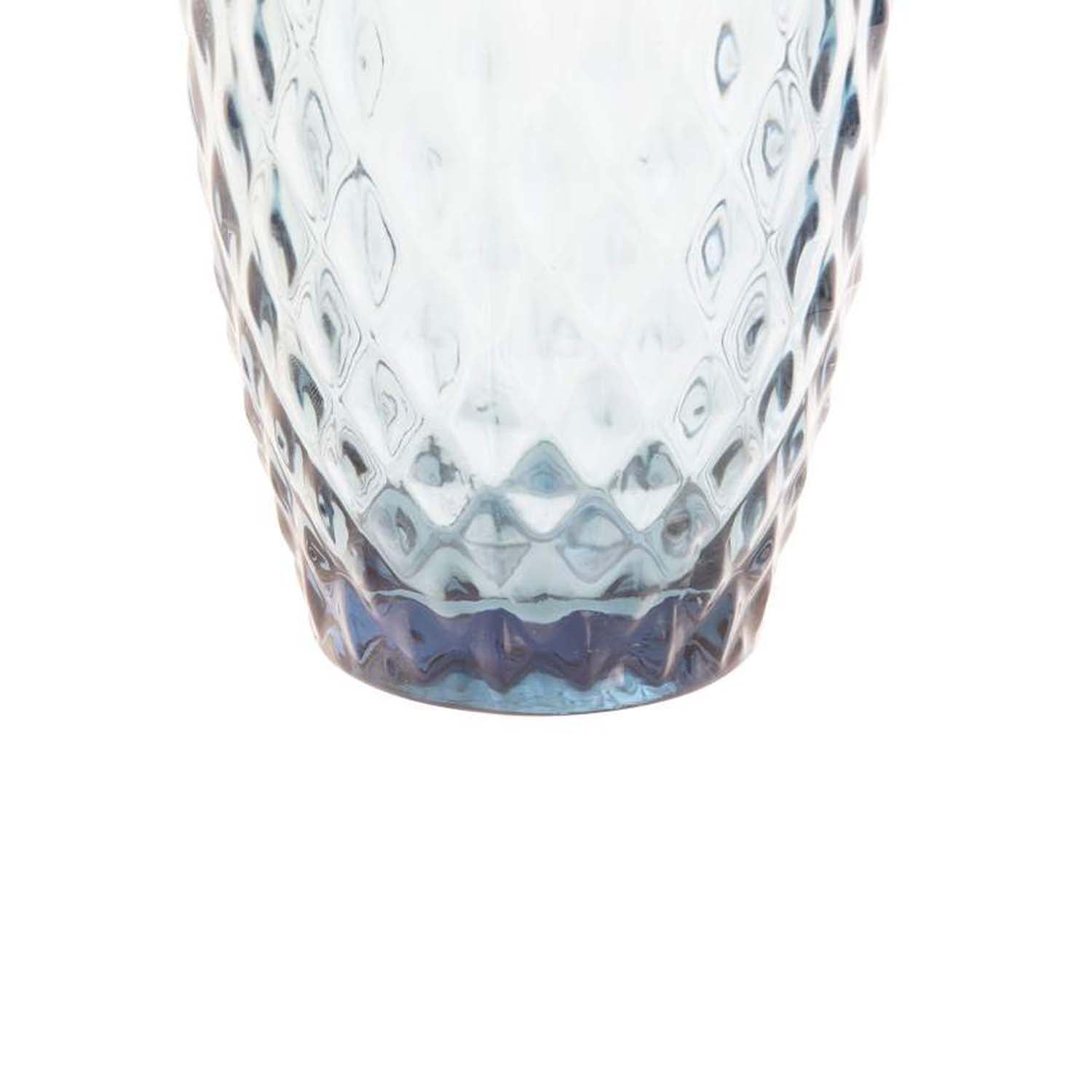 Set vasos cristal grabado azul