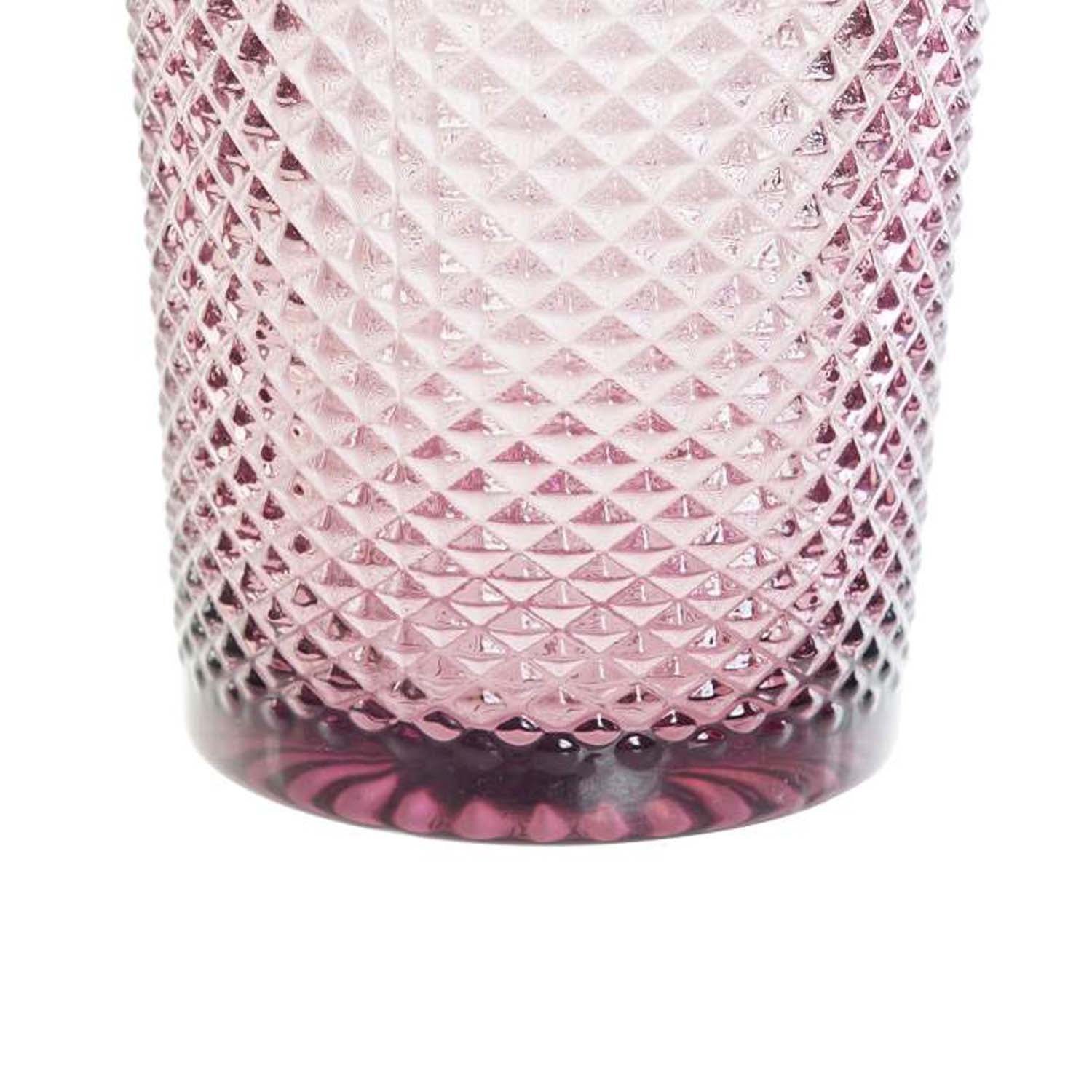 Set vasos cristal grabado rosa