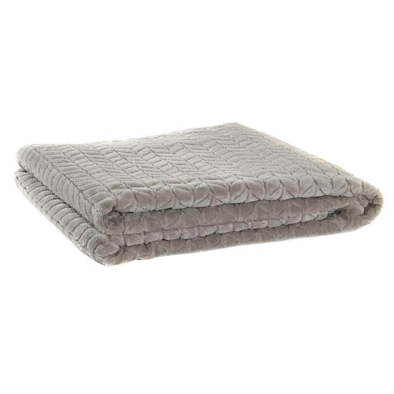 Soft grey velvet blanket