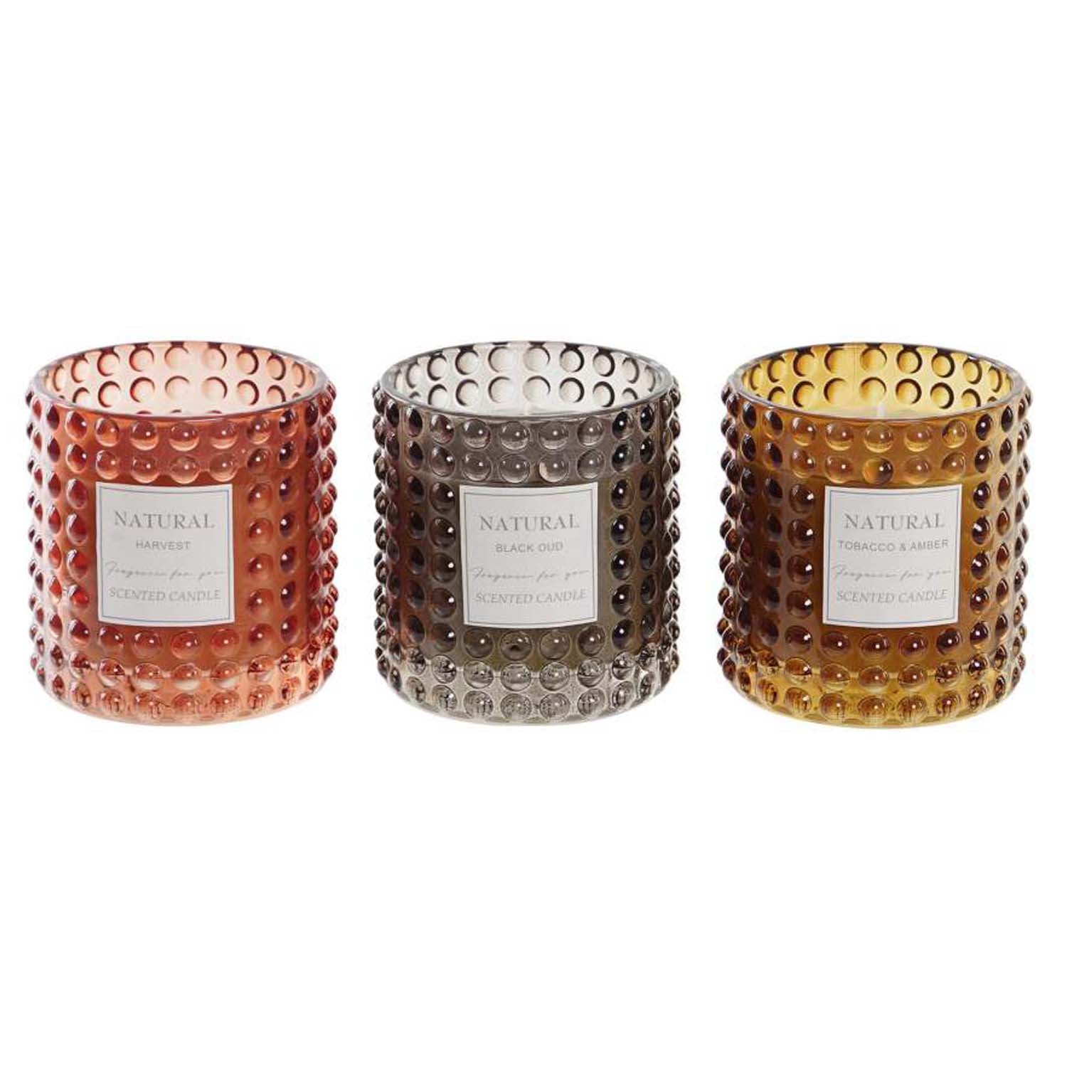 Crystal embossed candles